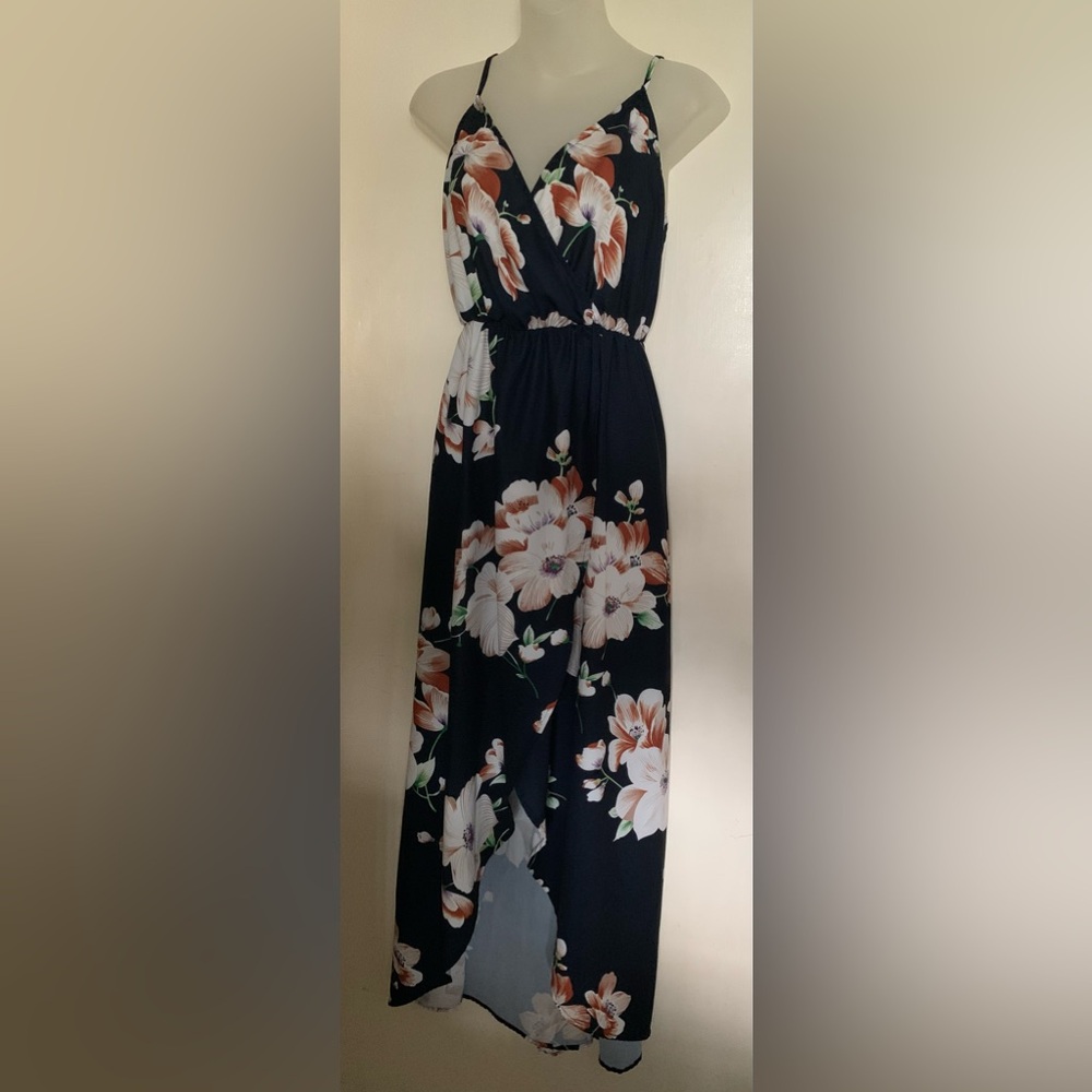 Shein Strappy High/Low Summer Dress Floral Size M